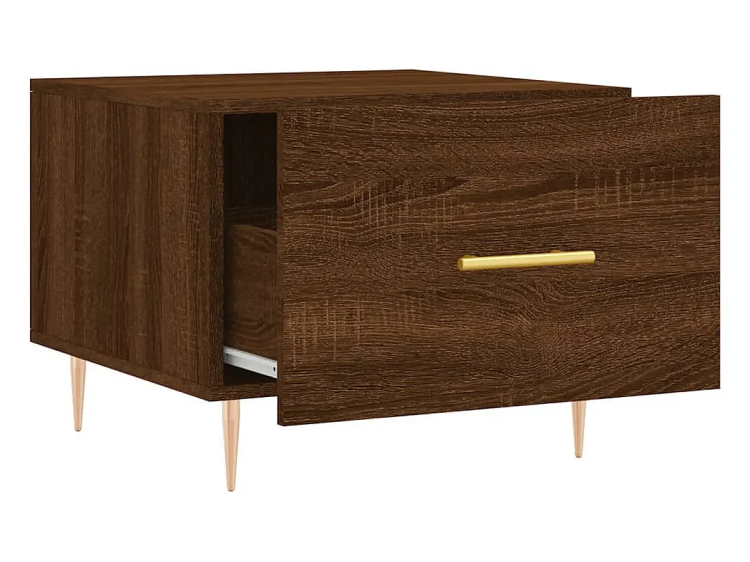 Conjunto de 2 Mesas de Centro | Mesa de apoio | Mesa de café 50x50x40 cm madeira proc. carvalho^ Mesa De Centro