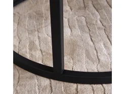 Mesa De Centro| Conjunto de 2 mesas de centro encaixáveis, com mármore brilhante, e branco Preto