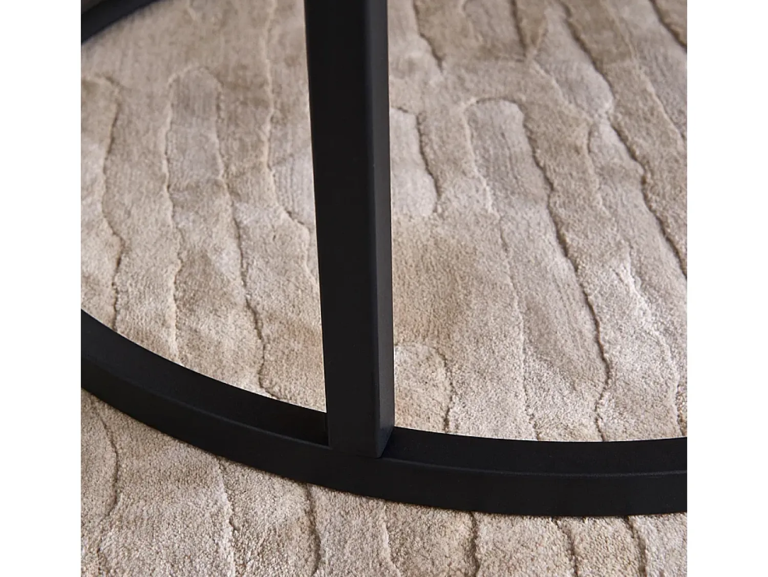 Mesa De Centro| Conjunto de 2 mesas de centro encaixáveis, com mármore brilhante, e branco Preto