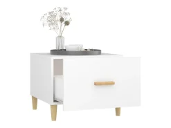Mesa De Centro* Conjunto de 2 Mesas de Centro | Mesa de apoio 50x50x40 cm madeira processada Branco