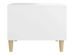 Mesa De Centro* Conjunto de 2 Mesas de Centro | Mesa de apoio 50x50x40 cm madeira processada Branco