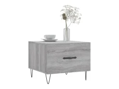 Mesa De Centro* Conjunto de 2 Mesas de Centro | Mesa de apoio | Mesa de café 50x50x40 cm madeira proc. sonoma cinza Cinzento