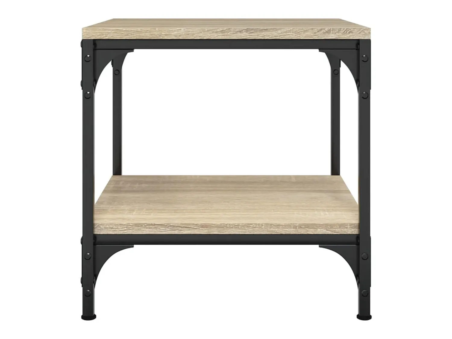 Mesa De Centro* Conjunto de 2 Mesas de Centro | Mesa de apoio | Mesa de café 40x40x40 cm derivados madeira sonoma Castanho
