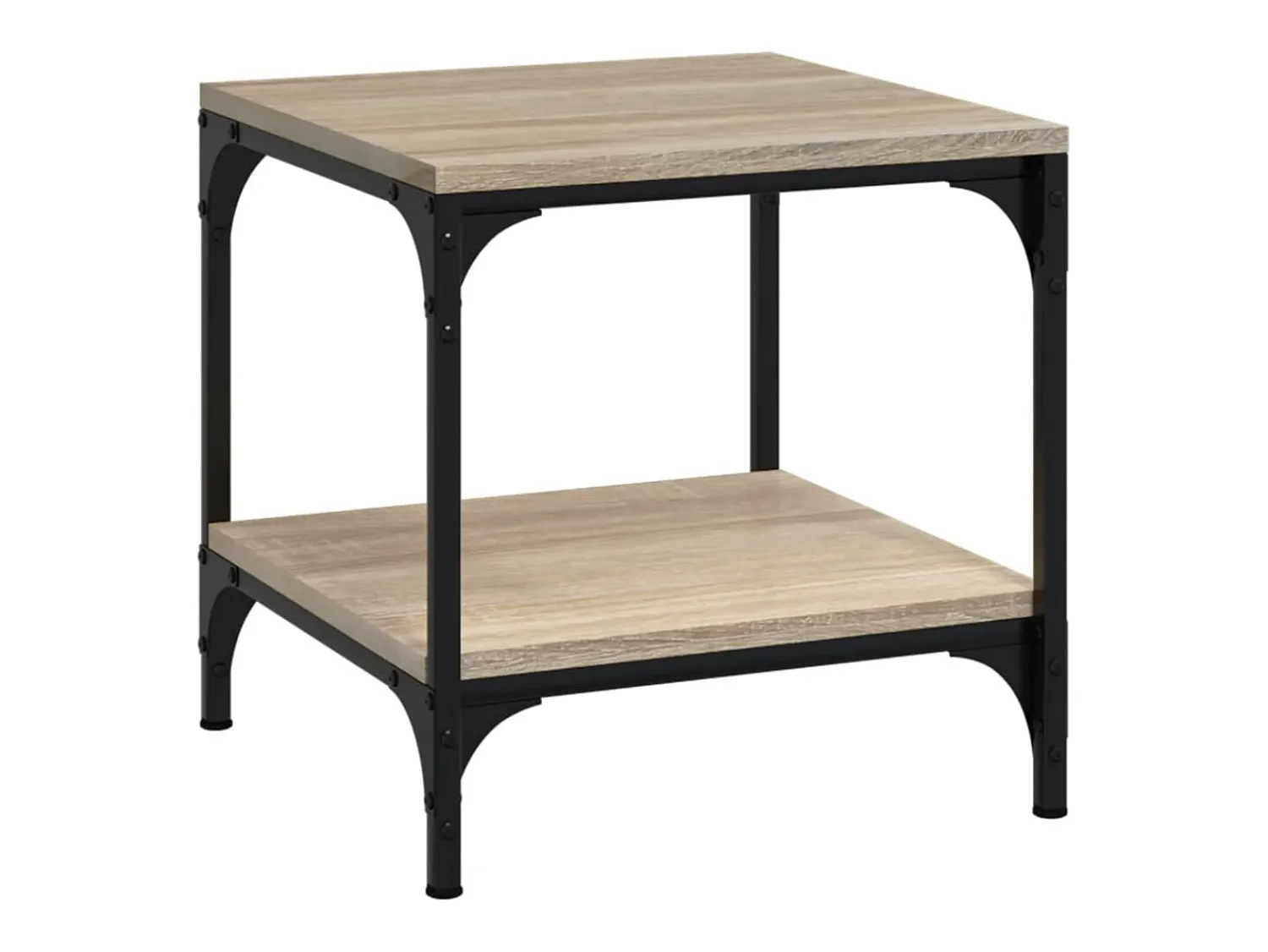 Mesa De Centro* Conjunto de 2 Mesas de Centro | Mesa de apoio | Mesa de café 40x40x40 cm derivados madeira sonoma Castanho