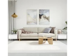Conjunto de 2 Mesas de Centro | Mesa de apoio | Mesa de café 50x46x35 cm derivados de madeira^ Mesa De Centro