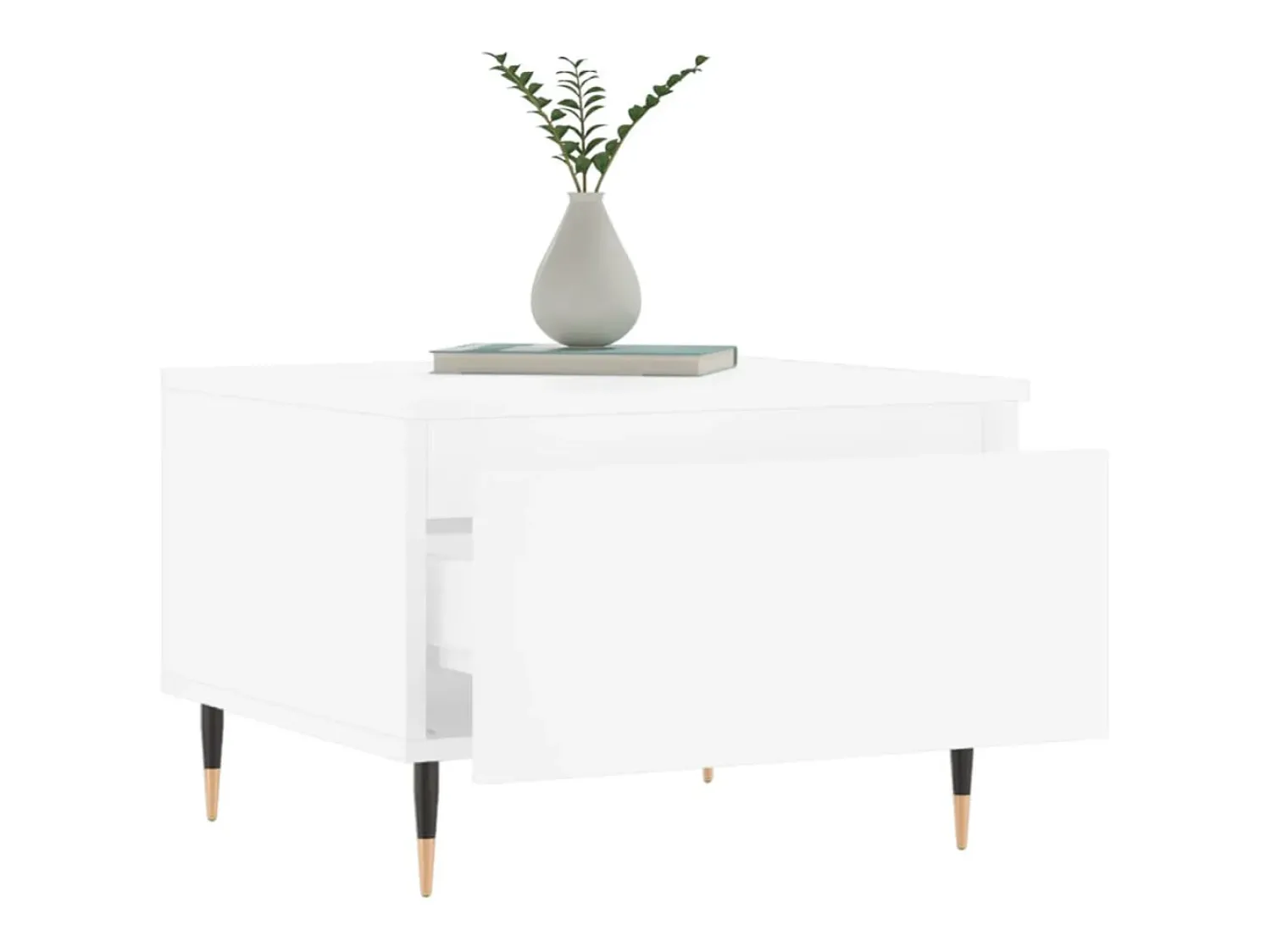 Conjunto de 2 Mesas de Centro | Mesa de apoio | Mesa de café 50x46x35 cm derivados de madeira^ Mesa De Centro