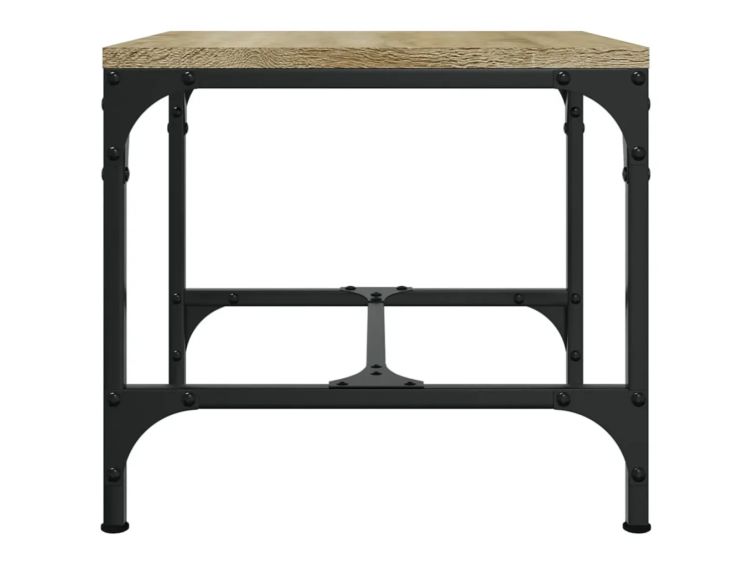Mesa De Centro* Conjunto de 2 Mesas de Centro | Mesa de apoio | Mesa de café 40x40x35 cm deriv. madeira carvalho sonoma Castanho