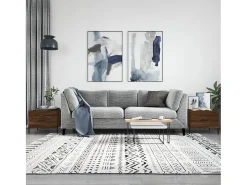 Conjunto de 2 Mesas de Centro | Mesa de apoio | Mesa de café 50x50x40 cm madeira proc. carvalho^ Mesa De Centro