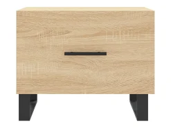 Mesa De Centro* Conjunto de 2 Mesas de Centro | Mesa de apoio | Mesa de café 50x50x40cm deriv. madeira carvalho sonoma Castanho