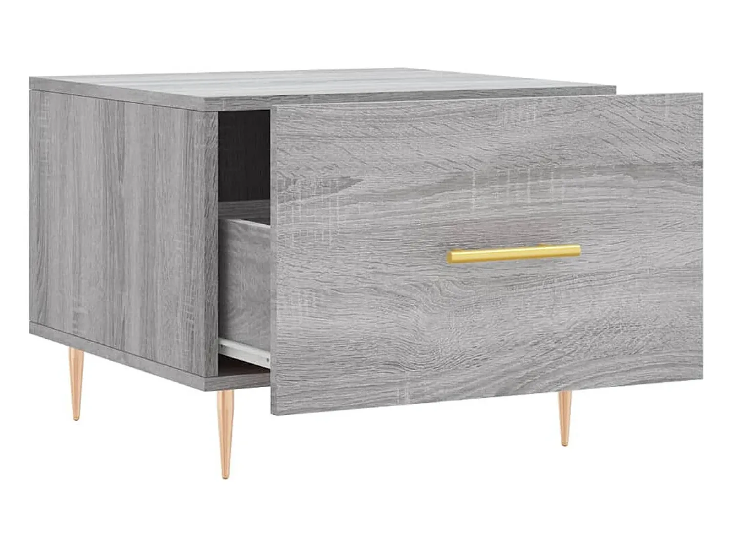 Mesa De Centro| Conjunto de 2 Mesas de Centro | Mesa de apoio | Mesa de café 50x50x40 cm madeira proc. sonoma cinza Cinzento