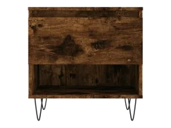 Mesa De Centro| Conjunto de 2 Mesas de Centro | Mesa de apoio | Mesa de café 50x46x50cm deriv. madeira carvalho fumado Castanho