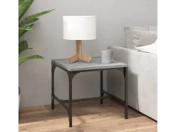 Mesa De Centro| Conjunto de 2 Mesas de Centro | Mesa de apoio | Mesa de café 40x40x35 cm deriv. madeira sonoma Cinzento