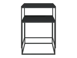 Mesa De Centro* Conjunto de 2 Mesas de Centro | Mesa de apoio derivados de madeira e metal Preto