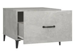 Mesa De Centro| Conjunto de 2 Mesas de Centro | Mesa de apoio + pernas de metal 50x50x40 cm sonoma cinza Cinzento
