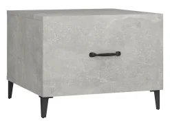 Mesa De Centro| Conjunto de 2 Mesas de Centro | Mesa de apoio + pernas de metal 50x50x40 cm sonoma cinza Cinzento