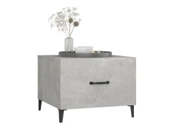 Mesa De Centro| Conjunto de 2 Mesas de Centro | Mesa de apoio + pernas de metal 50x50x40 cm sonoma cinza Cinzento