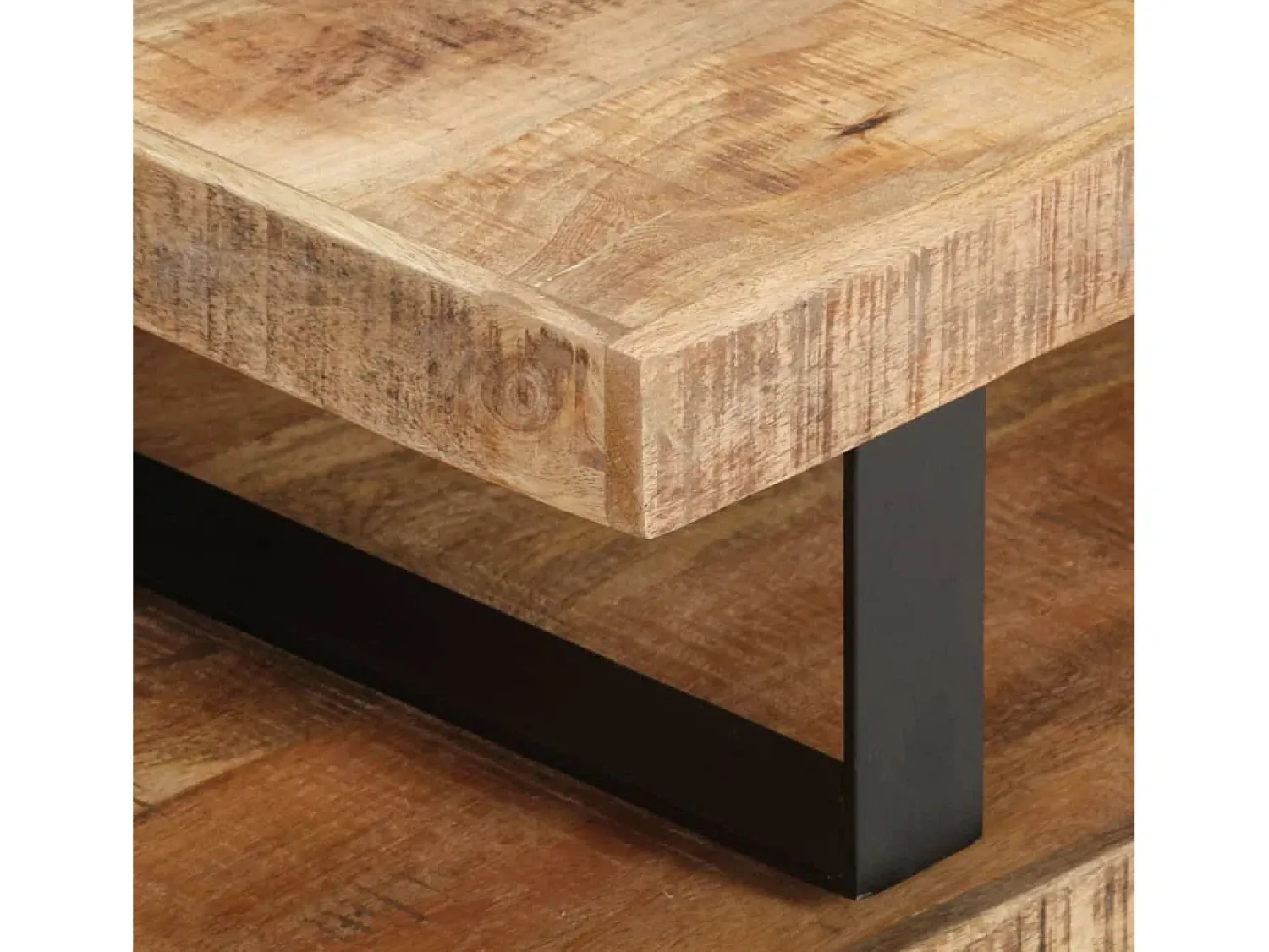 Sale Conjunto de 2 Mesas de Centro | Mesa de apoio madeira de mangueira maciça Castanho