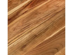 Mesa De Centro* Conjunto de 2 Mesas de Centro | Mesa de apoio de encastrar madeira de acácia maciça Castanho