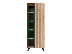 Móvel De Tv*Price Factory Conjunto de 4 móveis para sala de estar coleção NIELSEN. Cores carvalho e preto. Castanho