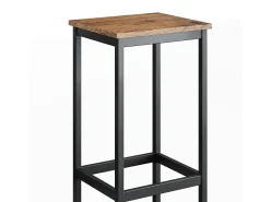 Banco|Vicco Conjunto de 2 peças de banco de bar carvalho rústico 32x28x78 fyrk Natural escuro