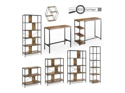 Banco|Vicco Conjunto de 2 peças de banco de bar carvalho rústico 32x28x78 fyrk Natural escuro