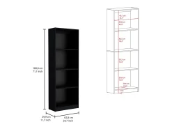 TuHome Conjunto de 3 peças de melamina para escritório em casa com prateleiras , 180.6 cm X 188.4 cm X 29.9 cm ,^ Biblioteca