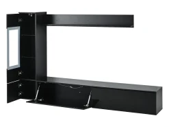 Móvel De Tv*Hauss Spole Conjunto de 3 peças para parede de TV - Suporte para TV + Vitrine + Prateleira - Preto