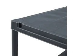 Prateleira|Helloshop26 Conjunto de 2 prateleiras de armazenamento 60 x 30 x 138 cm plástico 02_0000670 Preto