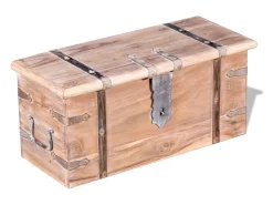 Acessórios De Arrumação* Conjunto de arcas de arrumação 2 pcs madeira maciça de acácia PT609526 Castanho