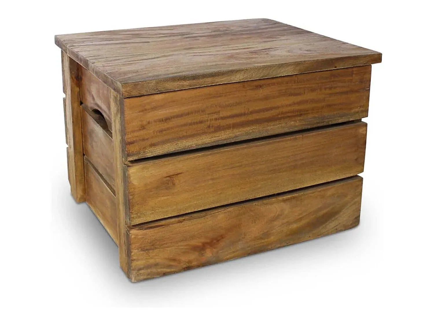Acessórios De Arrumação| Conjunto de caixas de arrumação 2 pcs madeira reciclada maciça PT827944 Castanho