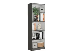 Hot TuHome Conjunto de estantes para escritório em melamina de 3 peças com prateleiras e 4 portas , 180.6 cm X 152.8 cm X 29.9 cm , Multicolor Multicor