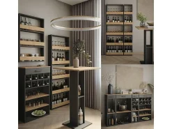 Móvel De Bar*Vicco Conjunto de mesa de bar branco/antracite 45x110x106 repose Cinza antracite