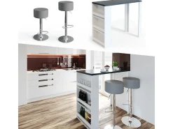 Sale Vicco Conjunto de mesa de bar /cinza 57x117x106 Branco