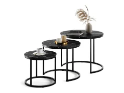 Online Vicco Conjunto de mesa de centro mármore 55x55x44.5 montreal Preto