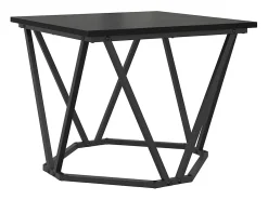 Mesa De Centro| Conjunto de mesas de apoio 2 pcs Carvalho 50x50x40 cm Preto