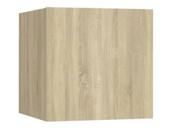 Clearance Helloshop26 Conjunto de móveis armário aparador TV televisão sala de estar quarto sala 4 peças sonoma carvalho madeira projetada marrom 02_0024802 Castanho