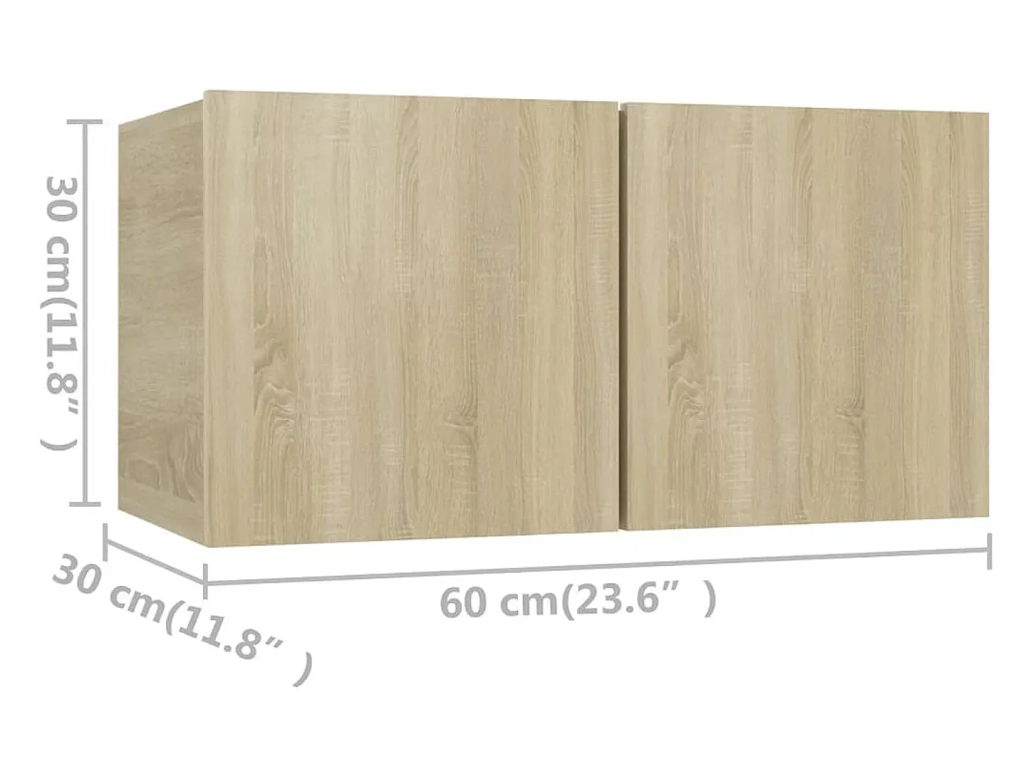 Móvel De Tv*Helloshop26 Conjunto de móveis de 4 peças incluindo guarda-roupa aparador suporte para TV sala de estar/quarto madeira de engenharia de carvalho Sonoma marrom 02_0024809 Castanho