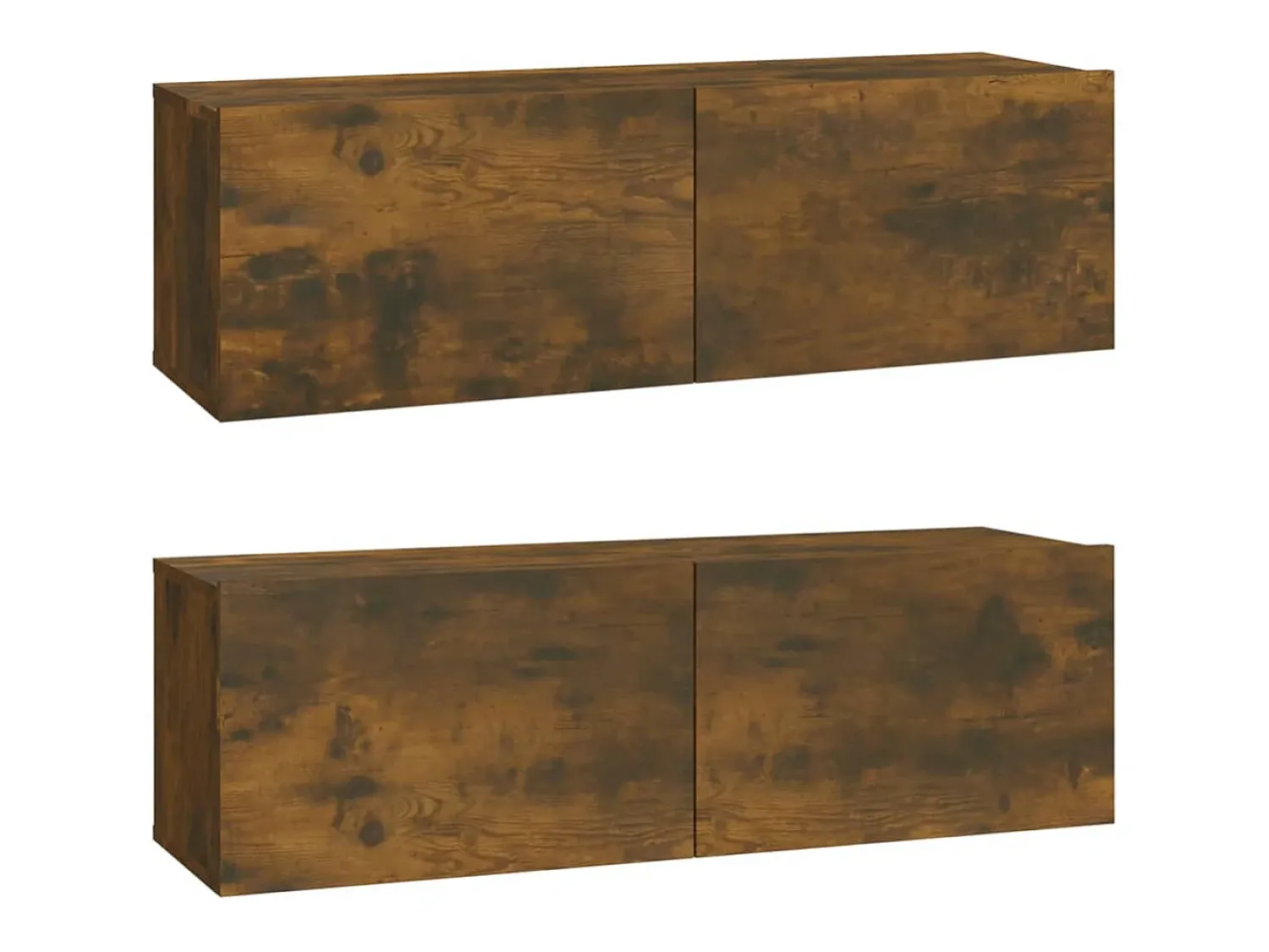 Helloshop26 Conjunto de móveis de 4 peças incluindo guarda-roupa aparador móvel para TV sala de estar/quarto sofá carvalho defumado madeira engenheirada marrom 02_0024801^ Móvel De Tv