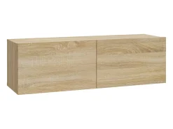 Outlet Helloshop26 Conjunto de móveis de 4 peças incluindo guarda-roupa aparador suporte para TV sala de estar/quarto madeira de engenharia de carvalho Sonoma marrom 02_0024811 Castanho