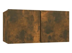 Helloshop26 Conjunto de móveis de 5 peças incluindo guarda-roupa aparador rack para TV sala de estar/quarto sofá carvalho defumado madeira industrializada marrom 02_0024965^ Móvel De Tv