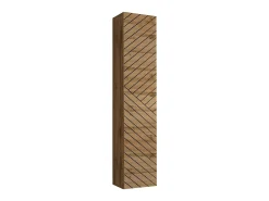 Móvel De Tv*Price Factory Conjunto de móveis de design para sala de estar SWITCH VI. Cores carvalho e preto com acabamento em carvalho fresado e preto brilhante. Preto / Castanho