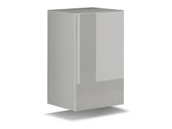 Móvel De Tv*Price Factory Conjunto de móveis de sala de estar suspensos, meio preto, lado , coleção CEPTO XIV. 256cm, 10 móveis, com LEDs. Branco