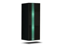 Móvel De Tv|Price Factory Conjunto de móveis de sala de estar s suspensos coleção CEPTO XXIV. 256cm, 8 móveis, LEDs, modulares. Preto