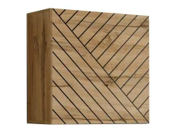 Discount Price Factory Conjunto de móveis de sala de estar design coleção SWITCH VII, cor branca e carvalho com acabamentos fresados. Branco