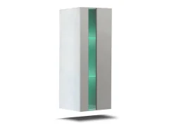 Online Price Factory Conjunto de móveis de sala de estar s, suspensos, coleção CEPTO XXVIII. 249cm, 8 móveis, com LEDs, modulares. Branco