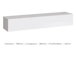 Móvel De Tv*Price Factory Conjunto de móveis para sala de estar estilo industrial SWITCH M2. Cor branca. Branco