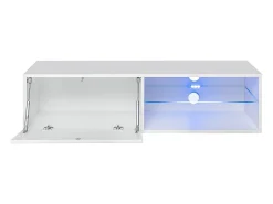 Móvel De Tv*Price Factory Conjunto de móveis para sala de estar SWITCH XXIV, design moderno na cor brilhante. Branco