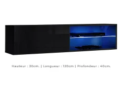 Móvel De Tv|Price Factory Conjunto de móveis para sala de estar SWITCH XXVI, design em e branco. Preto