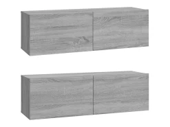 Hot Helloshop26 Conjunto de móveis Sonoma de 5 peças em madeira engenheirada (armário aparador suporte para TV sala de estar quarto sala de TV) - 02_0024989 Castanho