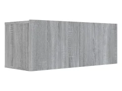 Helloshop26 Conjunto de móveis Sonoma de madeira engenheirada com 7 peças (armário aparador suporte para TV sala de estar quarto sala de TV) - 02_0025218 Castanho